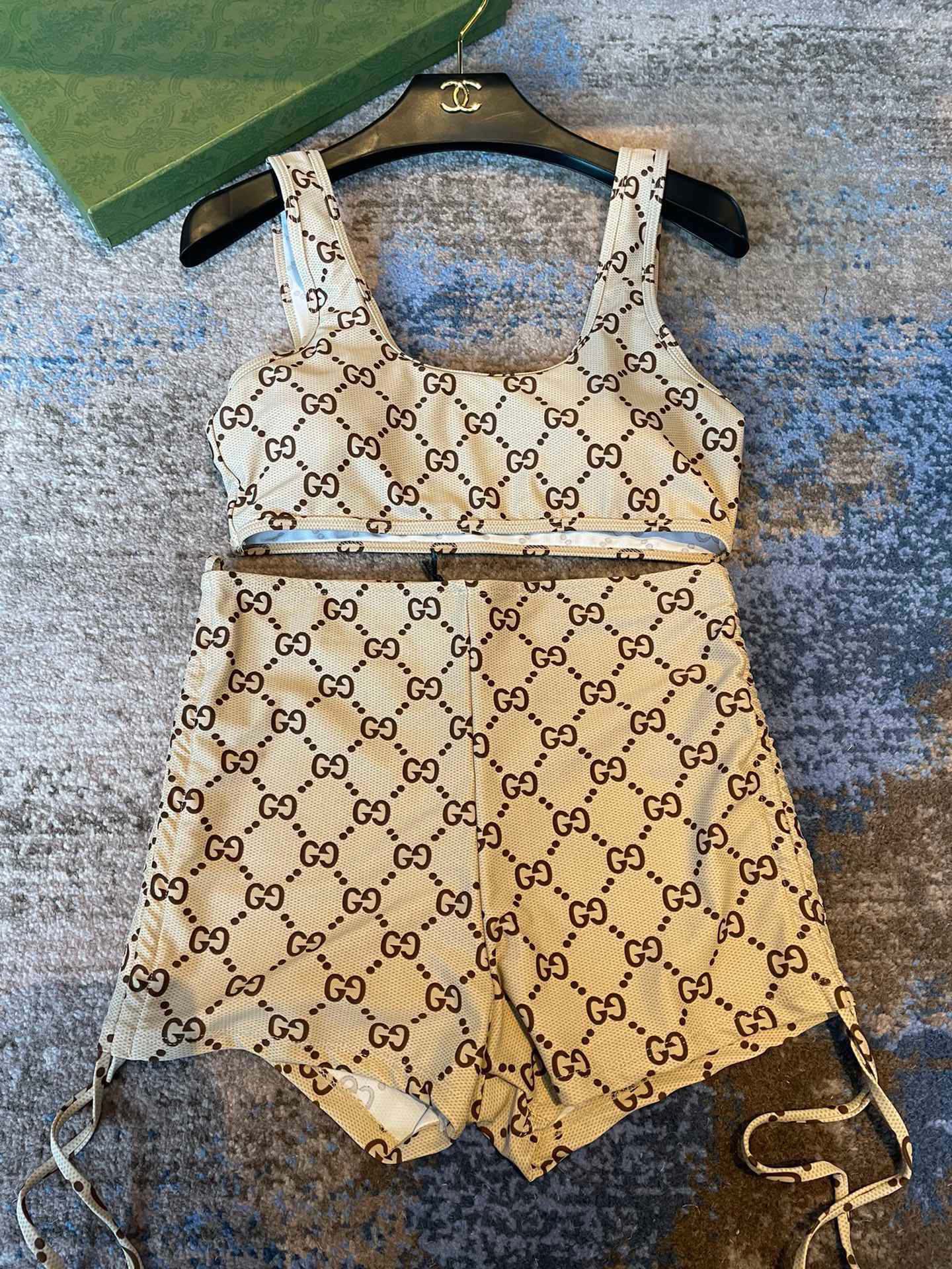 Gucci two-piece letter swimsuit