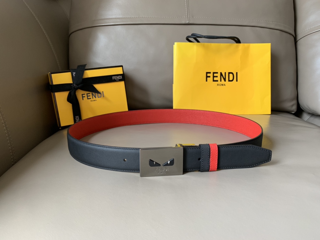 FENDI casual reversible belt