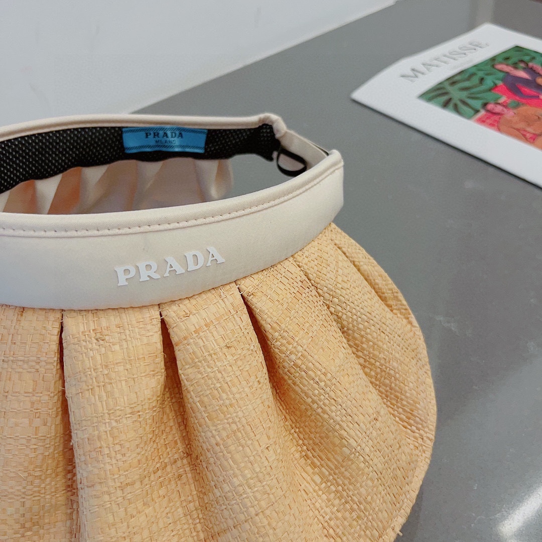 PRADA straw hat, empty shell hat