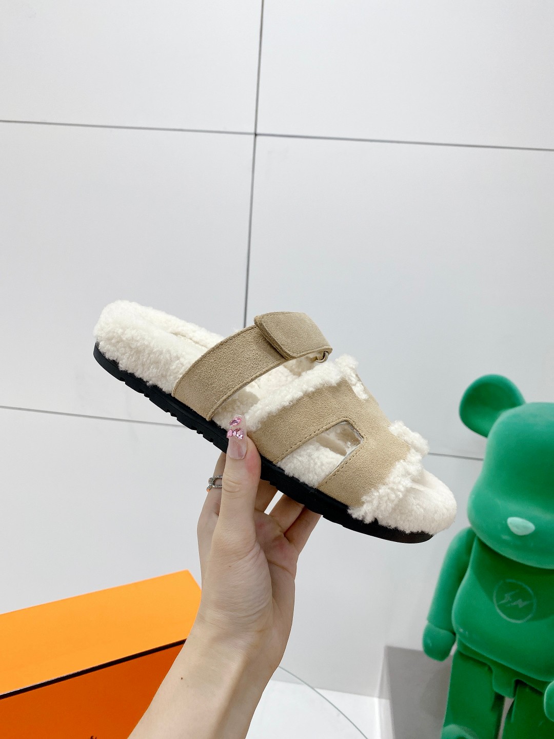 Hermes teddy fur uncle shoes