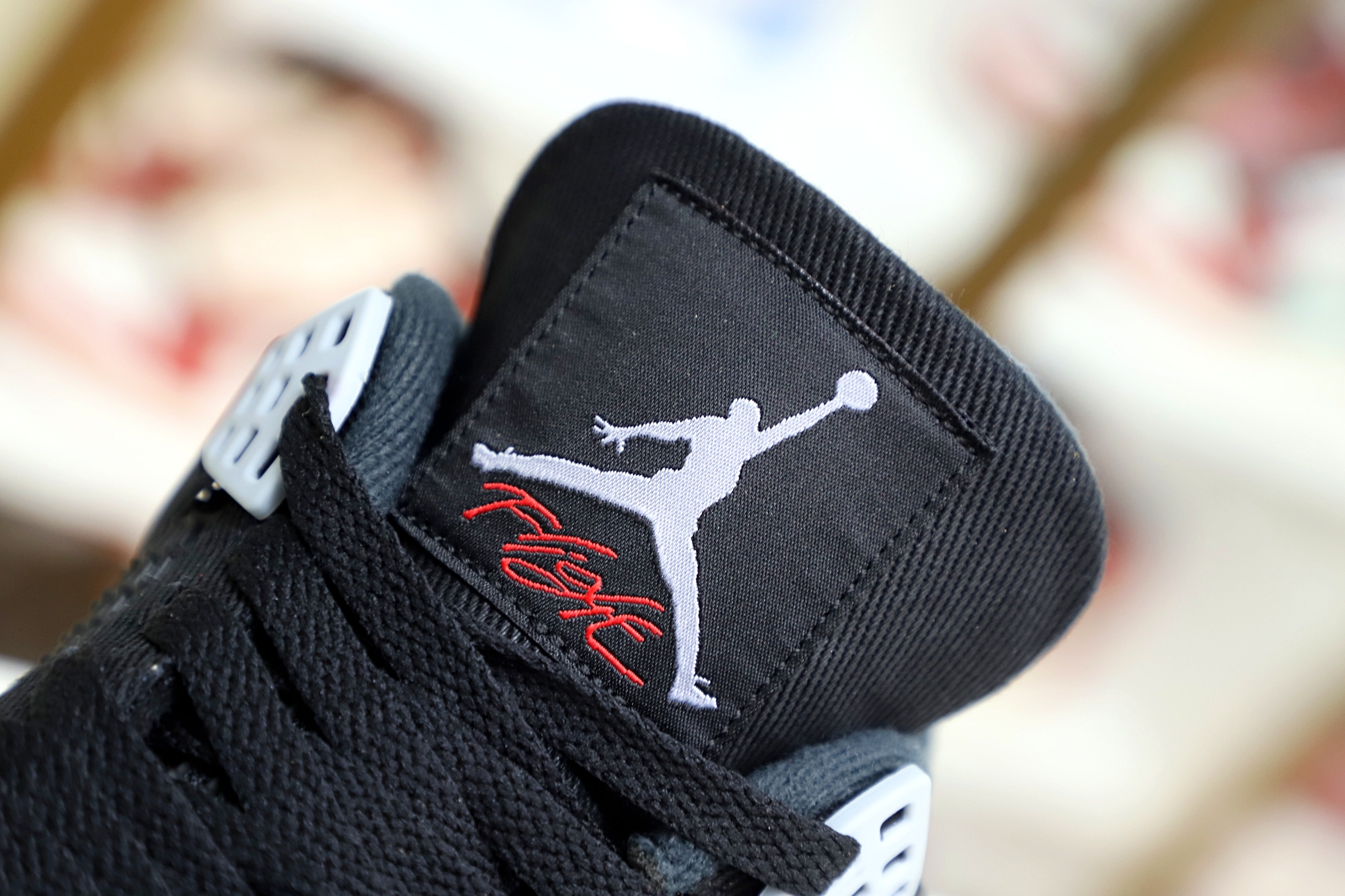 AIR JORDAN 4 BLACK CANVAS