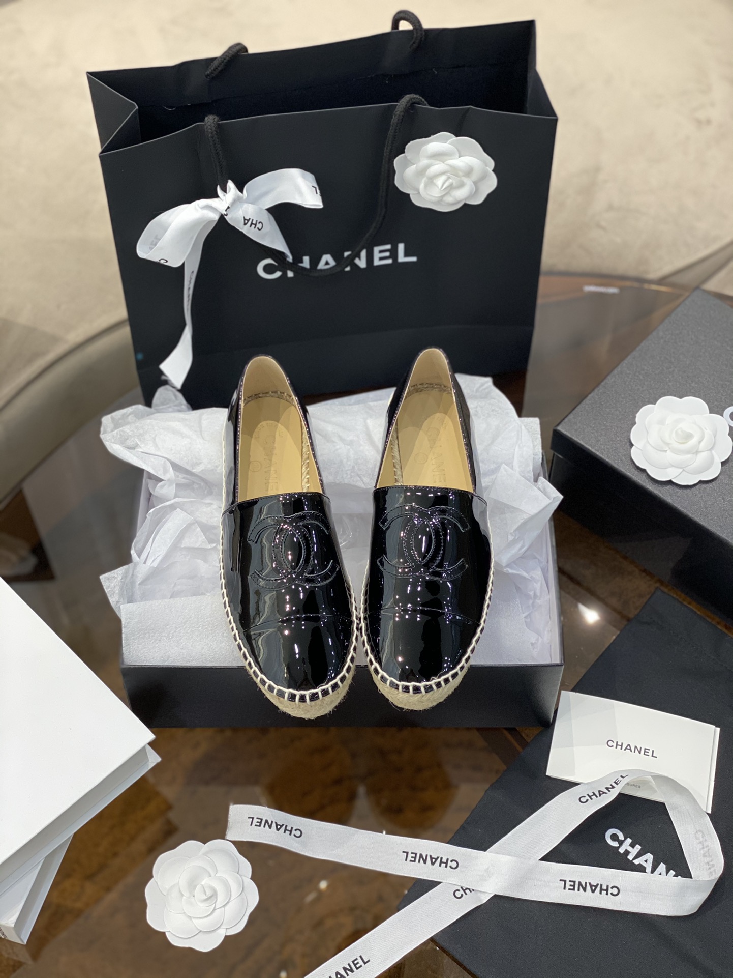 CHANEL fisherman shoes Chanel classic version of the original injection of rubber translucent rubber original color hemp sole