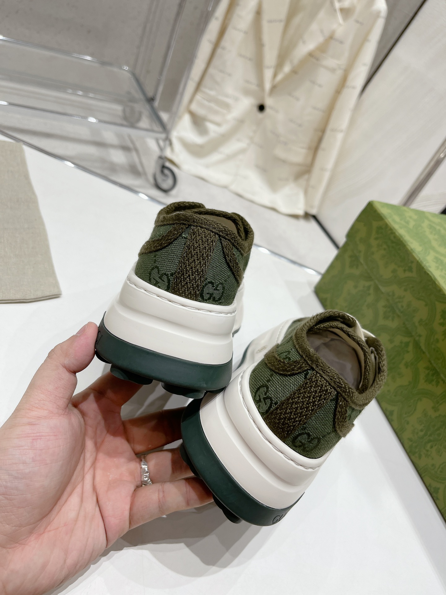 Gucci Explosive Presbyopia Canvas Casual Platform Shoes