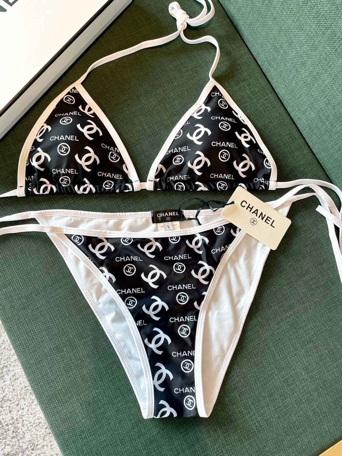 Chanel New Printed Bikini Swimsuit