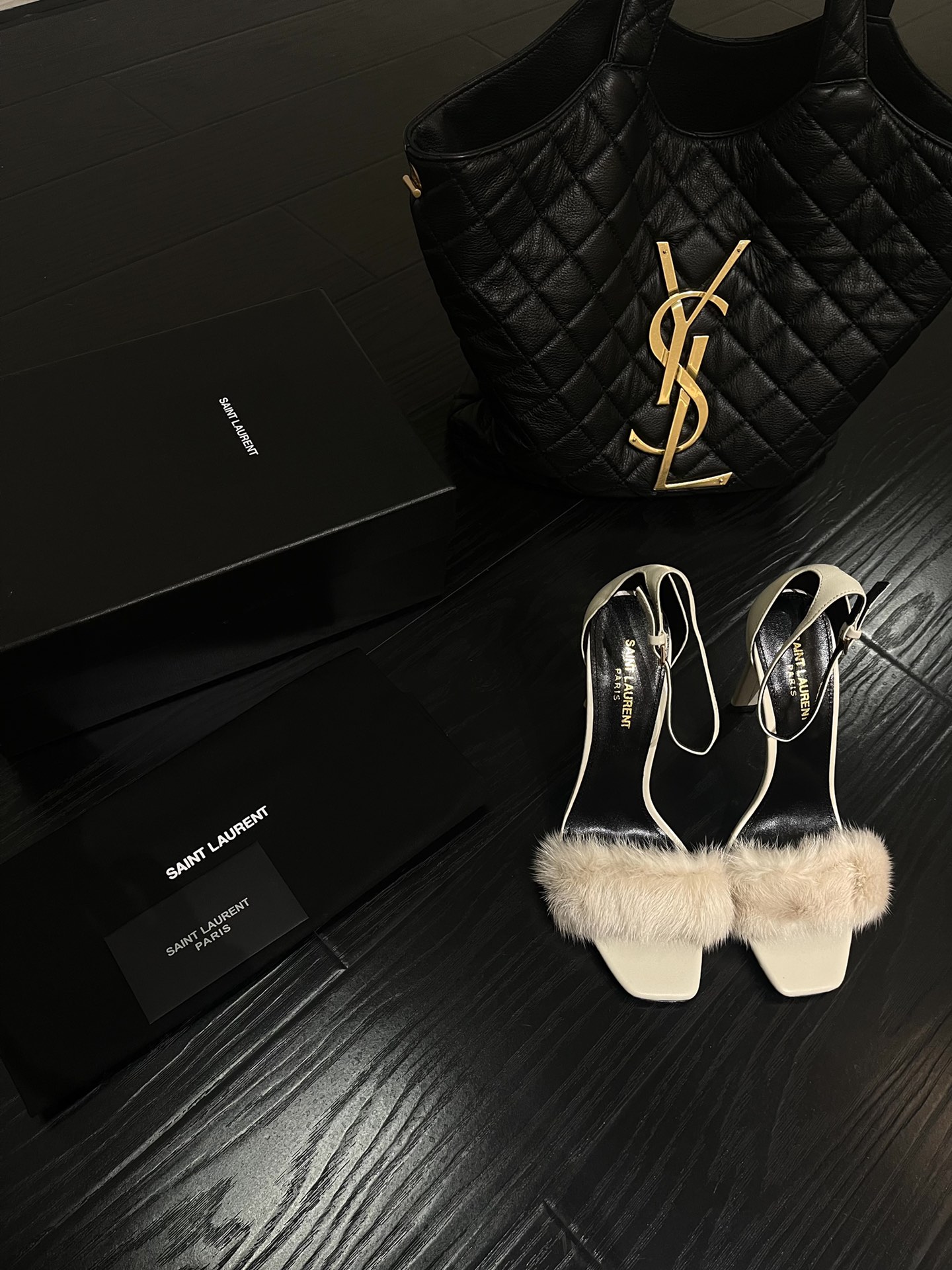 𝙎𝙖𝙞𝙣𝙩 𝙇𝙖𝙪𝙧𝙚𝙣𝙩 | 𝟐𝟎𝟐𝟐/𝐒𝐒 𝐧𝐞𝐰 YSL｜Custom imported sheepskin / mink fur high heels