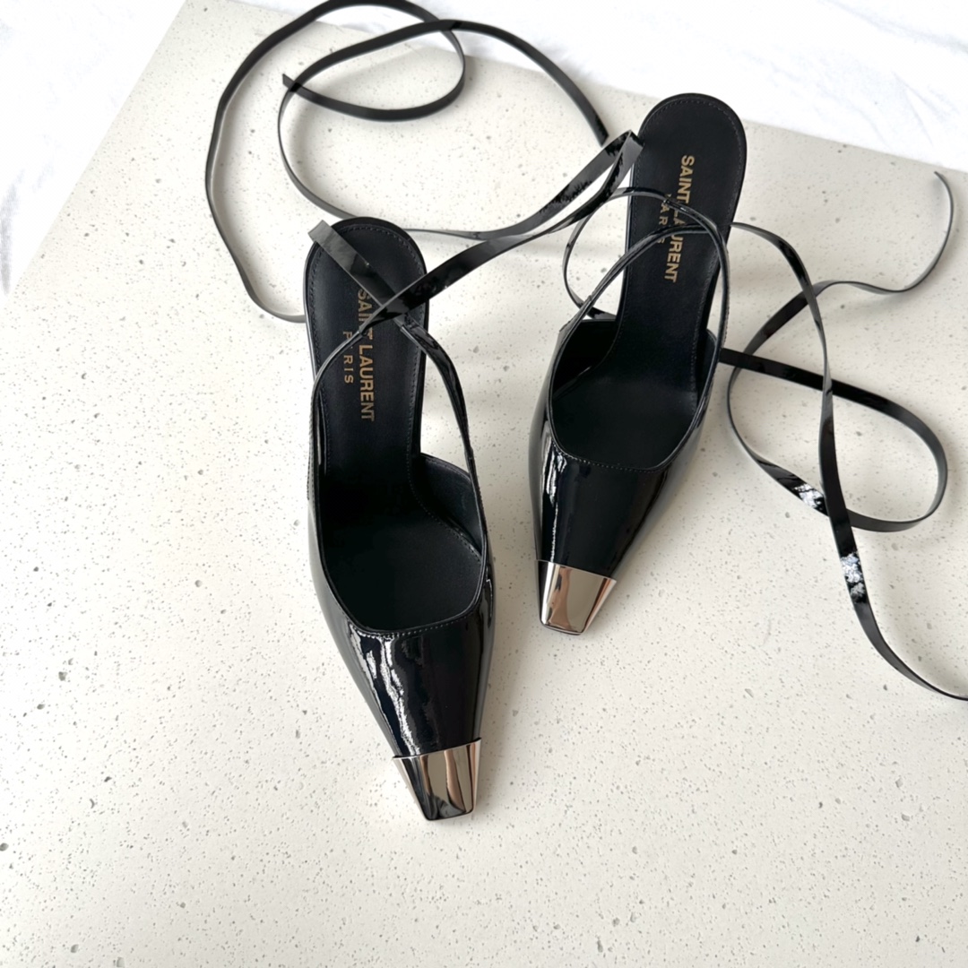 𝙎𝙖𝙞𝙣𝙩 𝙇𝙖𝙪𝙧𝙚𝙣𝙩 | 𝟐𝟎𝟐𝟐/𝐒𝐒 𝐧𝐞𝐰 YSL｜Spring small square head high heeled single shoes strappy sandals