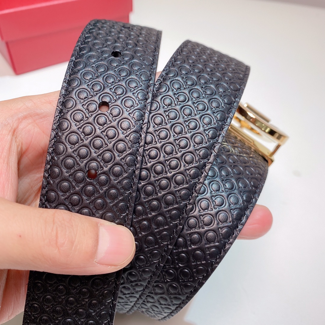 FERRAGAMO double-sided imported cowhide