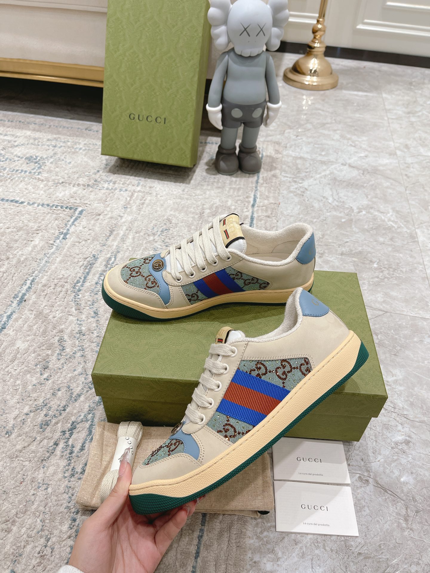 Gucci new upgraded small dirty shoes couple models