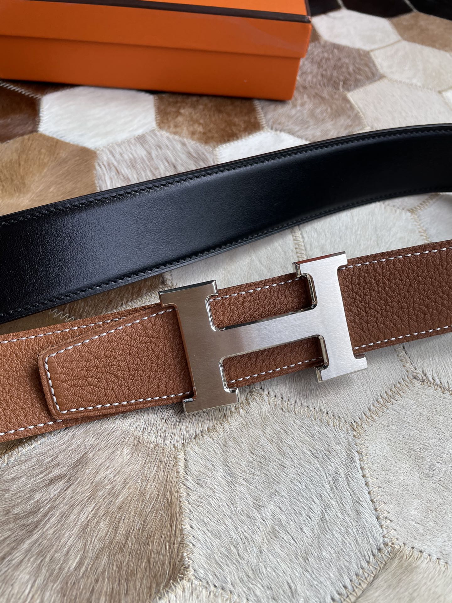 Hermes Men's Reversible Leather Belt