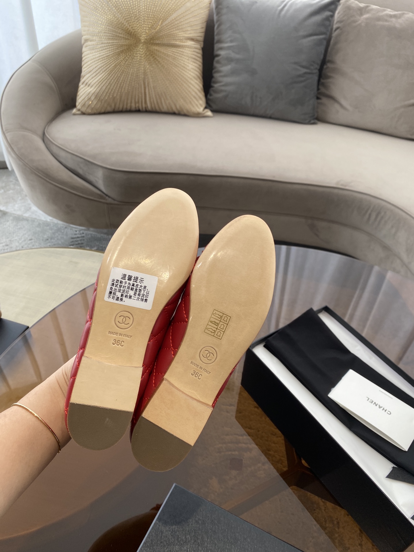 CHANEL ballet shoes Imported custom leather Italy imported leather outsole