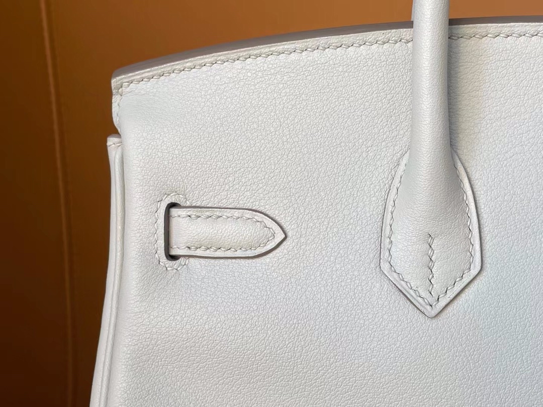 Birkin 25/30 Pearl Grey swift Leather