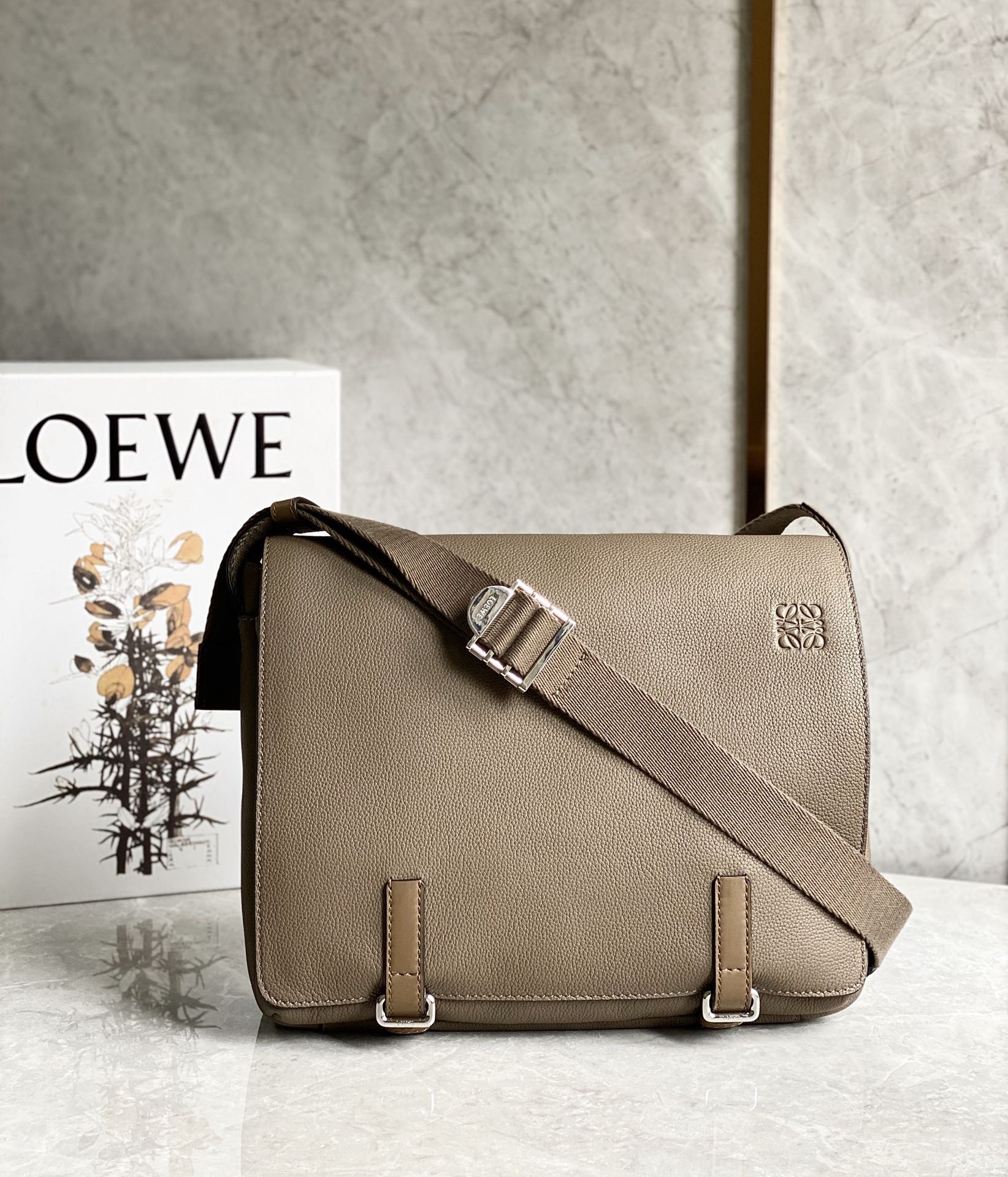 LOEWE latest military messenger bag