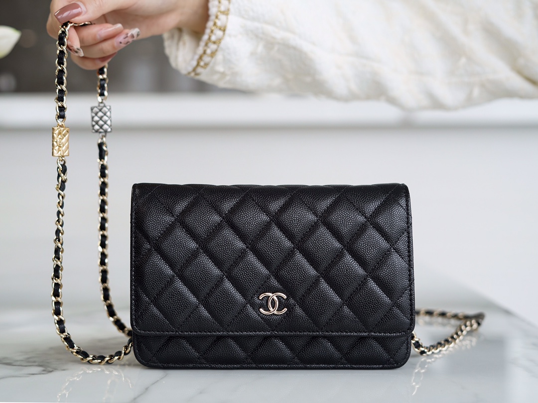 Chanel 𝑾𝒐𝒄 hair bag 𝟮𝟭/𝟮𝟮 autumn and winter new gold chain caviar grain embossed calfskin