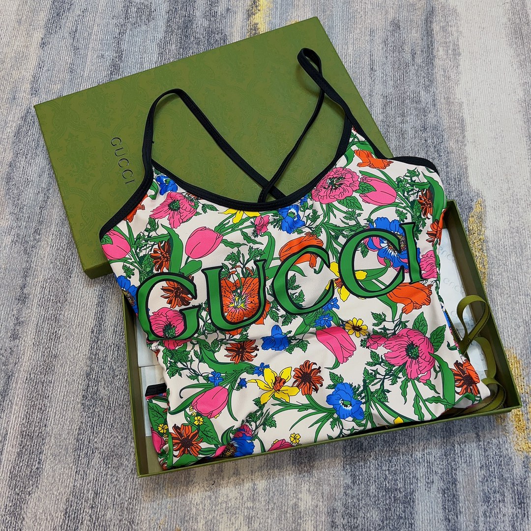 Gucci's new floral one-piece swimsuit