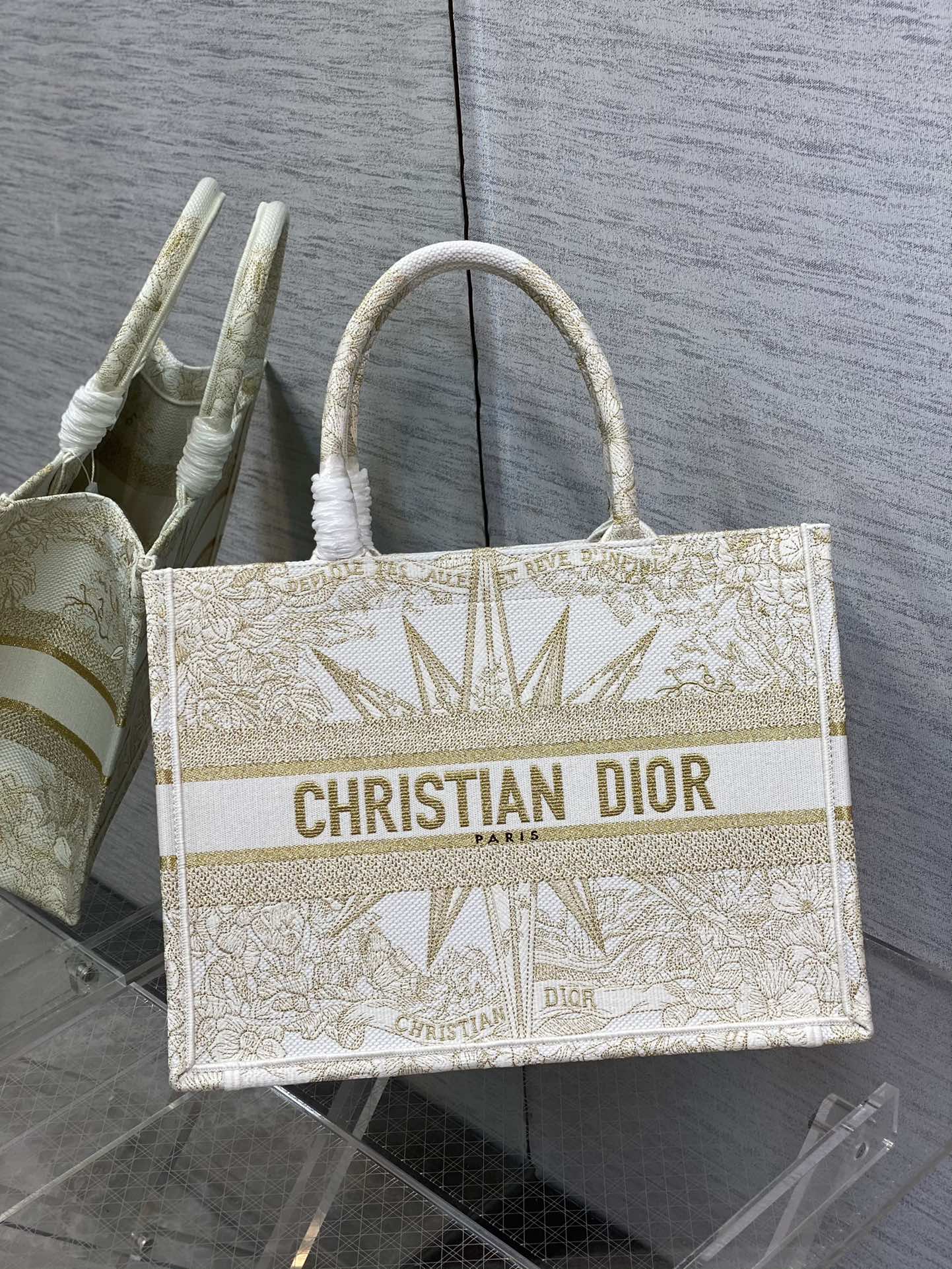 DIOR TOTE Christmas Gold Line Stargazer