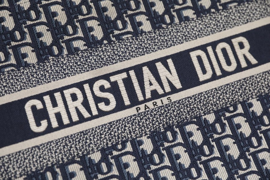 DIOR TOTE blue Oblique pattern