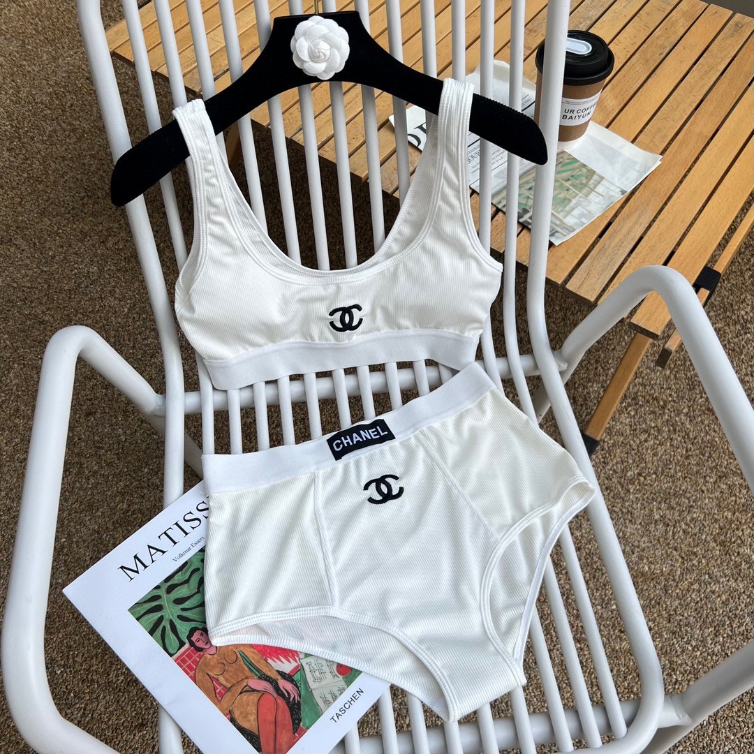 Chanel new split swimsuit
