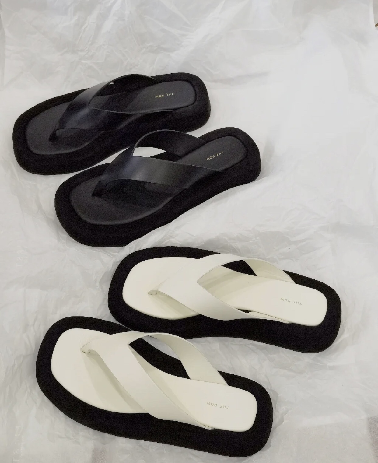THE ROW | 𝟐𝟎𝟐𝟏/𝐒𝐒 𝐧𝐞𝐰 The row 2021 official website synchronization niche sexually cool wind thick bottom flip-flops