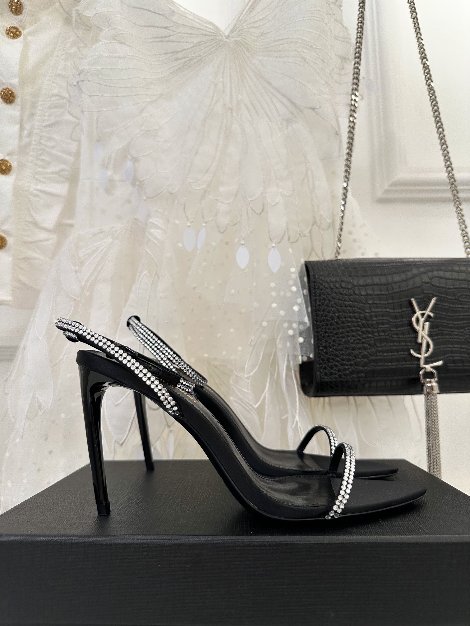 𝙎𝙖𝙞𝙣𝙩 𝙇𝙖𝙪𝙧𝙚𝙣𝙩 | 𝟐𝟎𝟐𝟑/𝐒𝐒 𝐧𝐞𝐰 YSL｜23s new high heel sandals Italian leather outsole