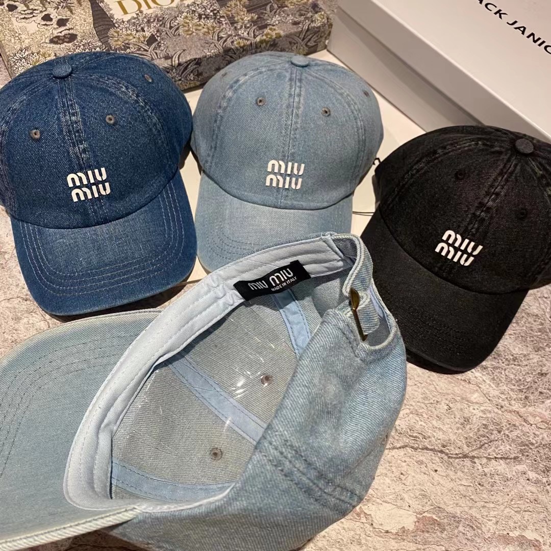Miu Miu New Denim Baseball Cap