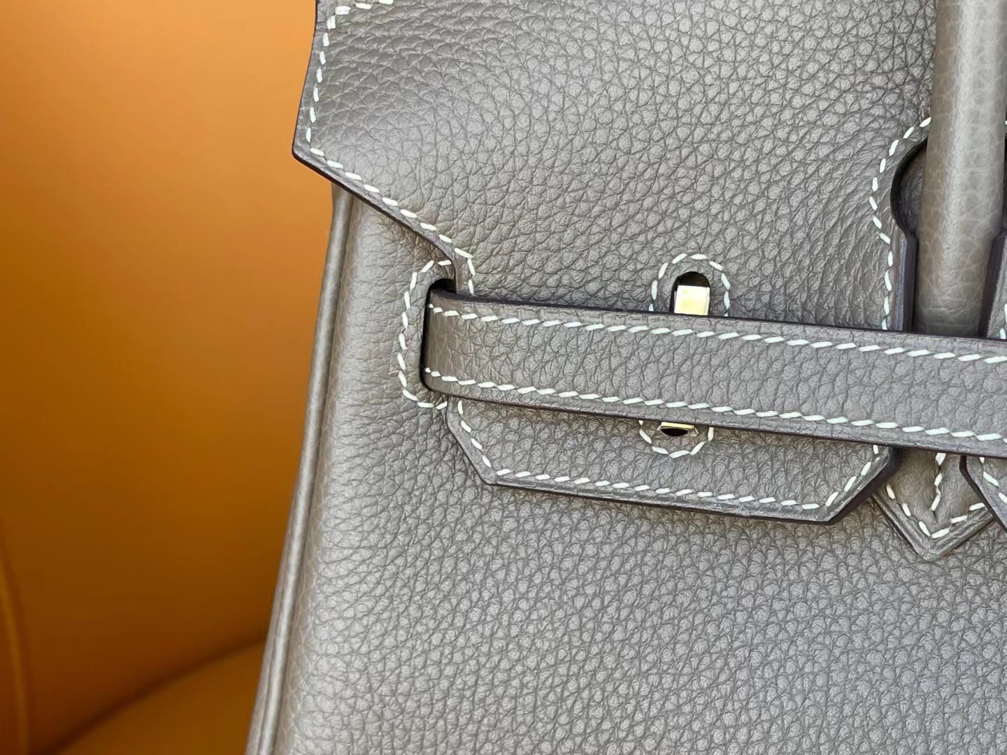 Birkin 25/30 Elephant Grey togo Gold Buckle