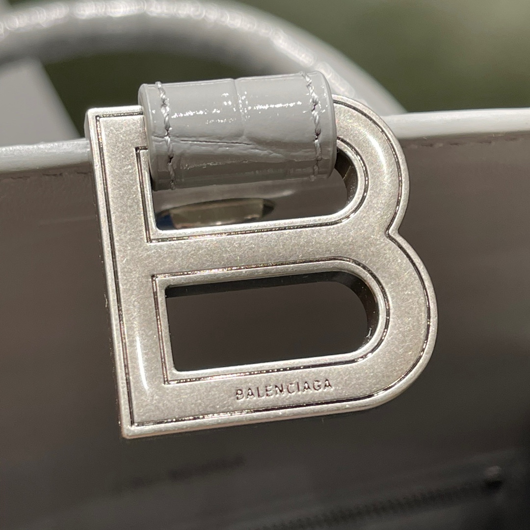 BALENCIAGA 𝐇𝐨𝐮𝐫𝐠𝐥𝐚𝐬𝐬𝐬 𝐒 crocodile-textured cowhide