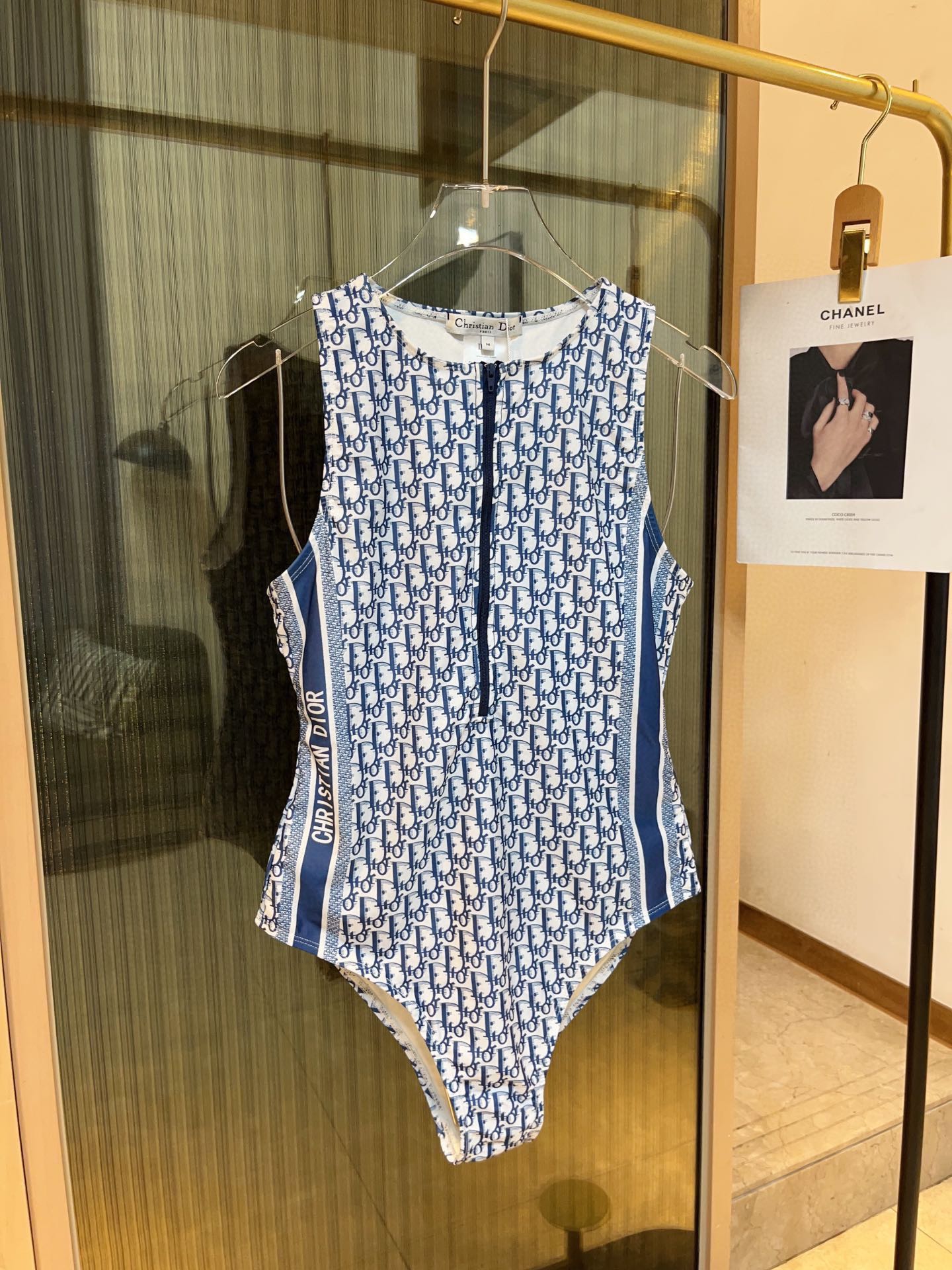 Dior old flower one piece swimming costume