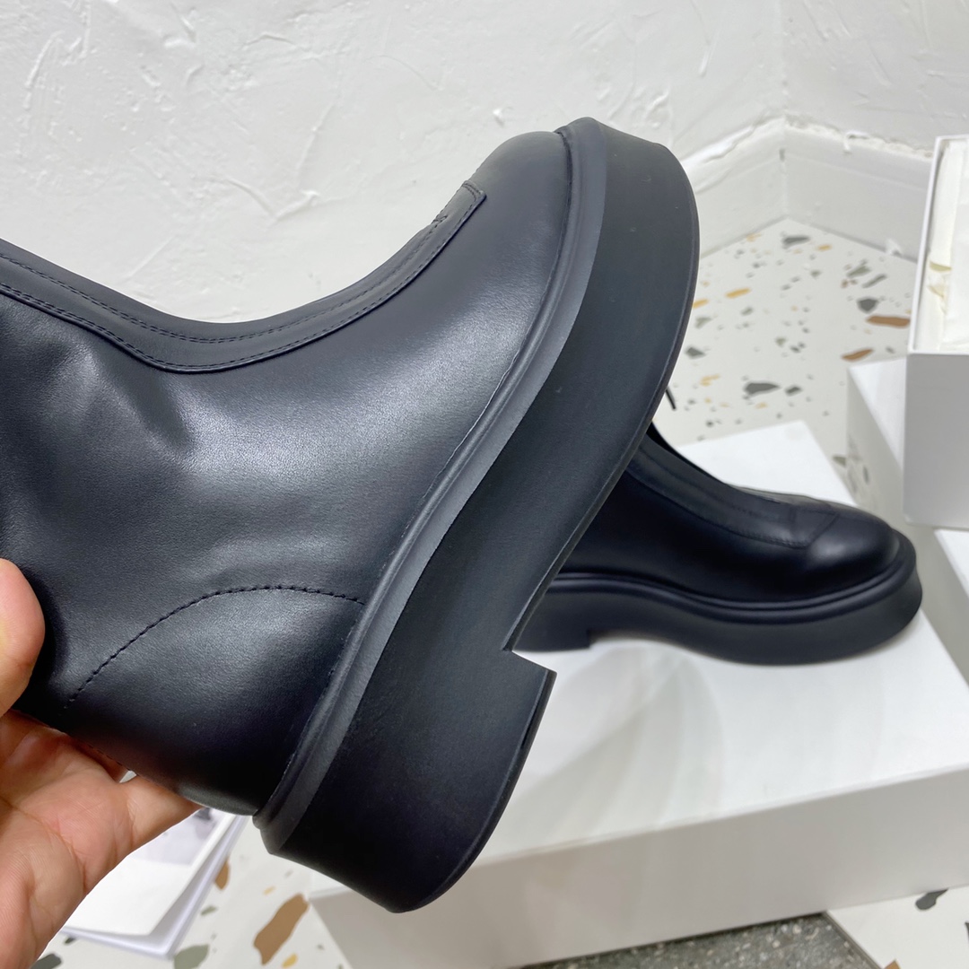 THE ROW - 2020 fall and winter classic thick-soled boots uppers original custom imported calfskin