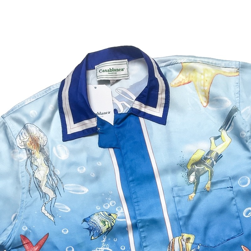 Casablanca Sea World Submarine Print Hawaiian n wind shirt
