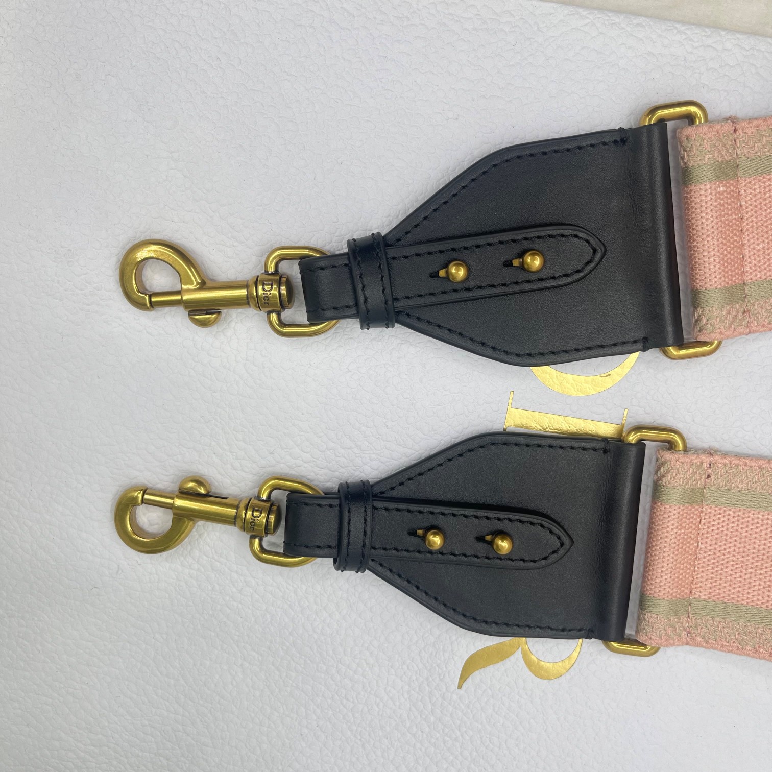 Dior pink letter shoulder strap