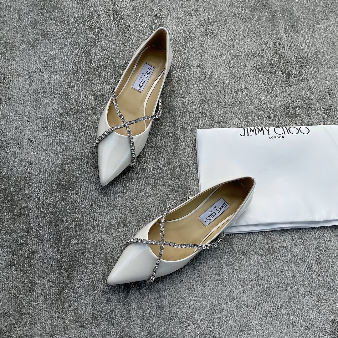 Jimmy Cho*o rhinestone pointed shoes