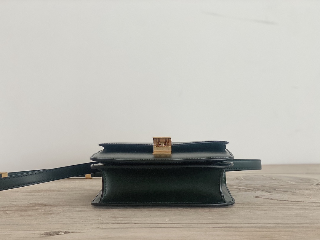 𝐂𝐞𝐥𝐢𝐧𝐞 Box Teen bag in polished calfskin