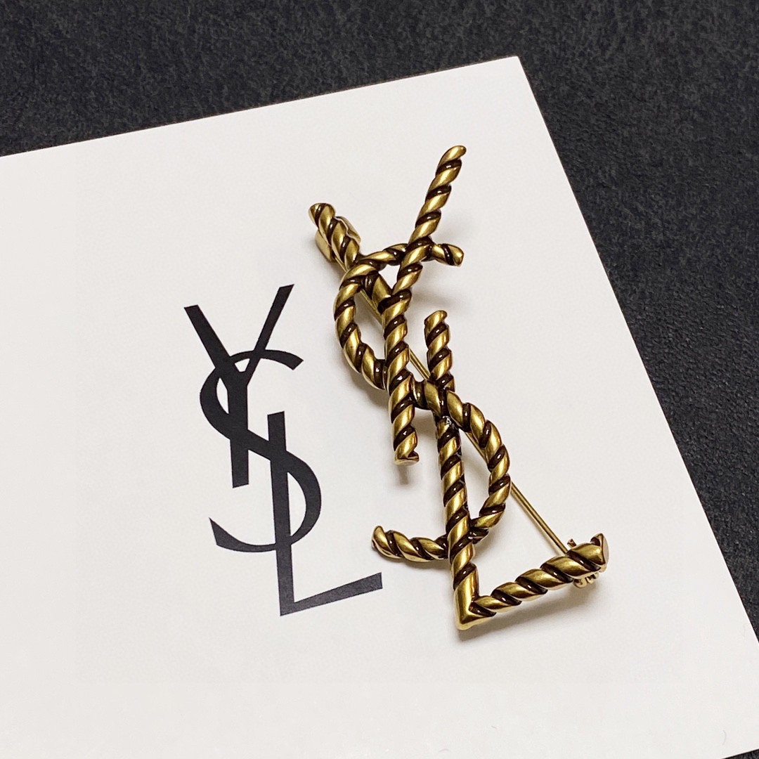 Saint Laurent YSL brooch