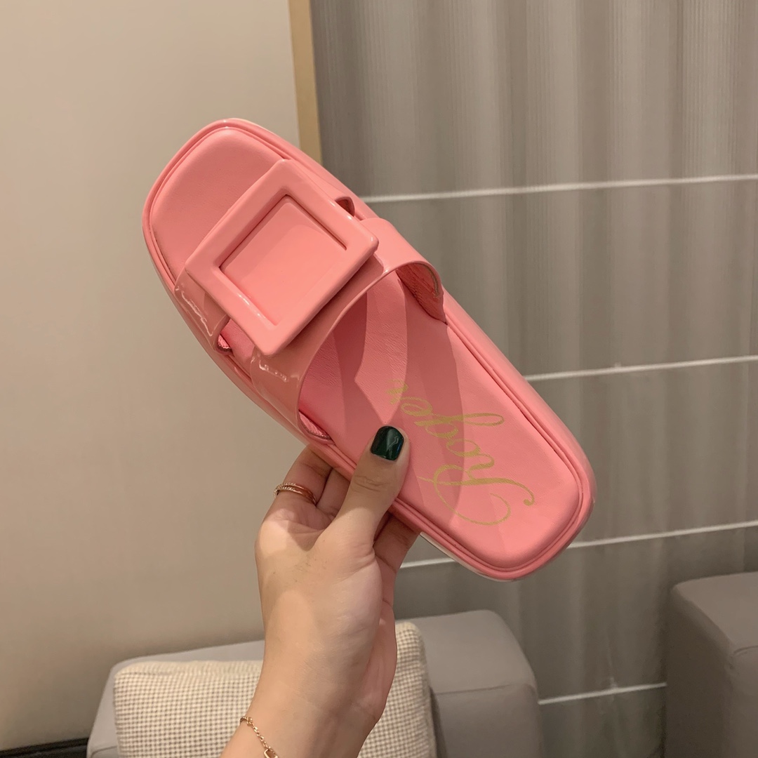 Roger Vivier | 𝟐𝟎𝟐𝟏/𝐒𝐒 𝐧𝐞𝐰 RV Top Edition Diamond Buckle Slippers Swarovski Crystal Diamonds