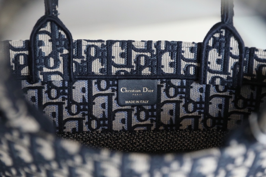 DIOR TOTE blue Oblique pattern