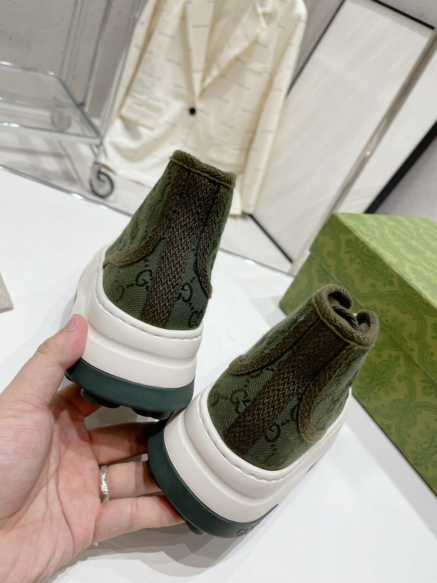 Gucci Explosive Presbyopia Canvas Casual Platform Shoes