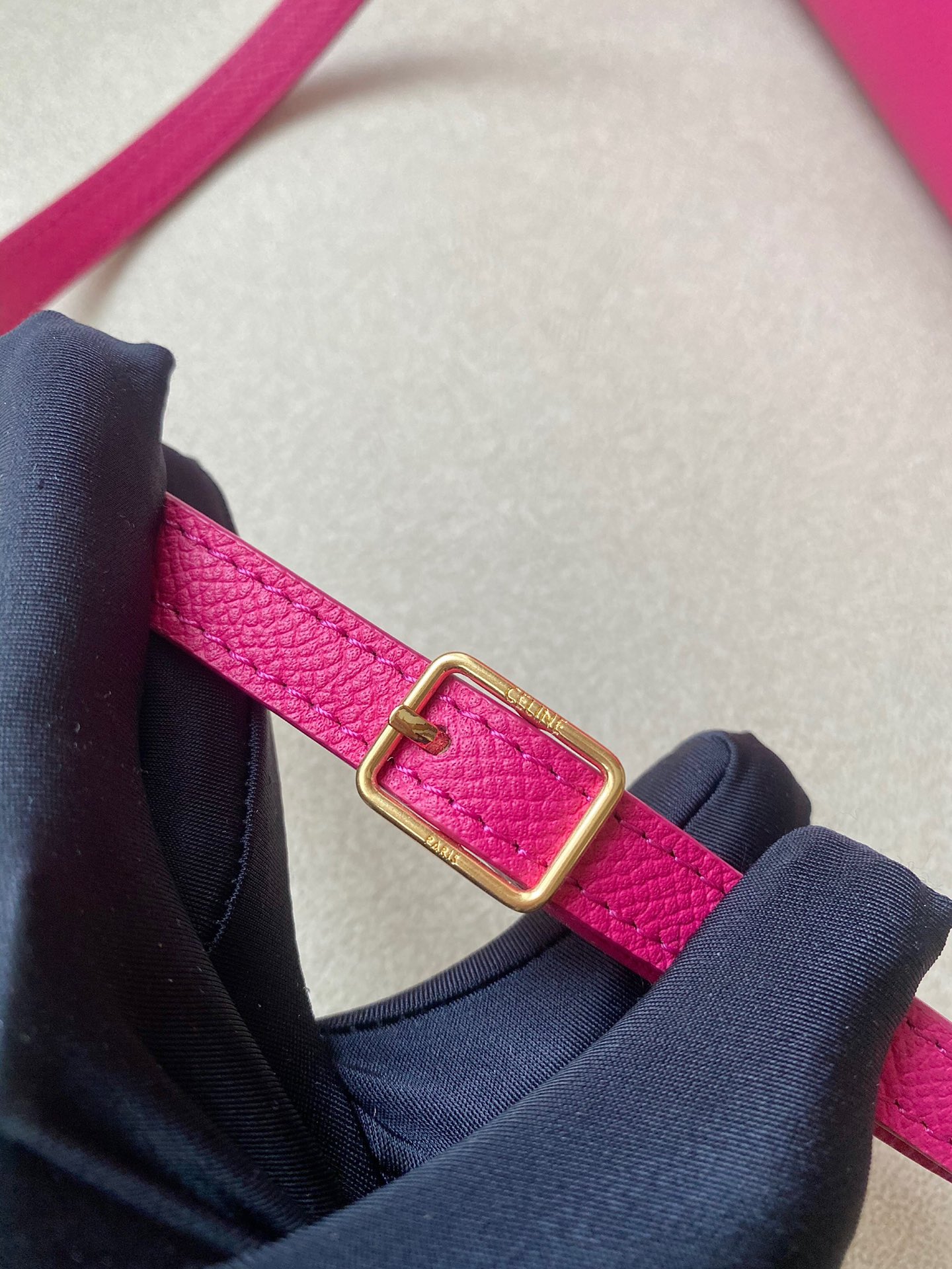 𝐂𝐞𝐥𝐢𝐧𝐞 Belt Bag Catfish Bag Small Grained Calfskin