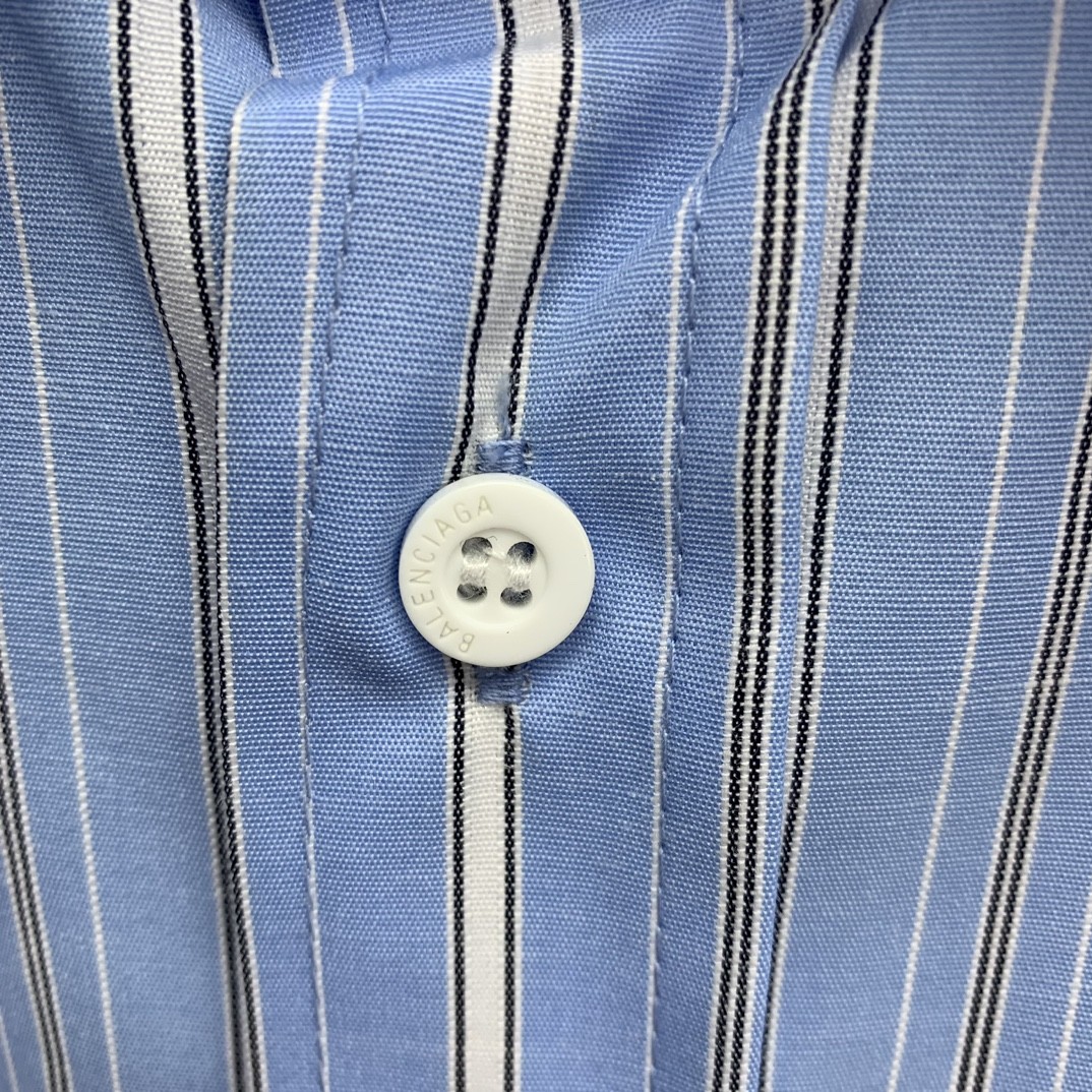 Balenciaga striped long-sleeved shirt