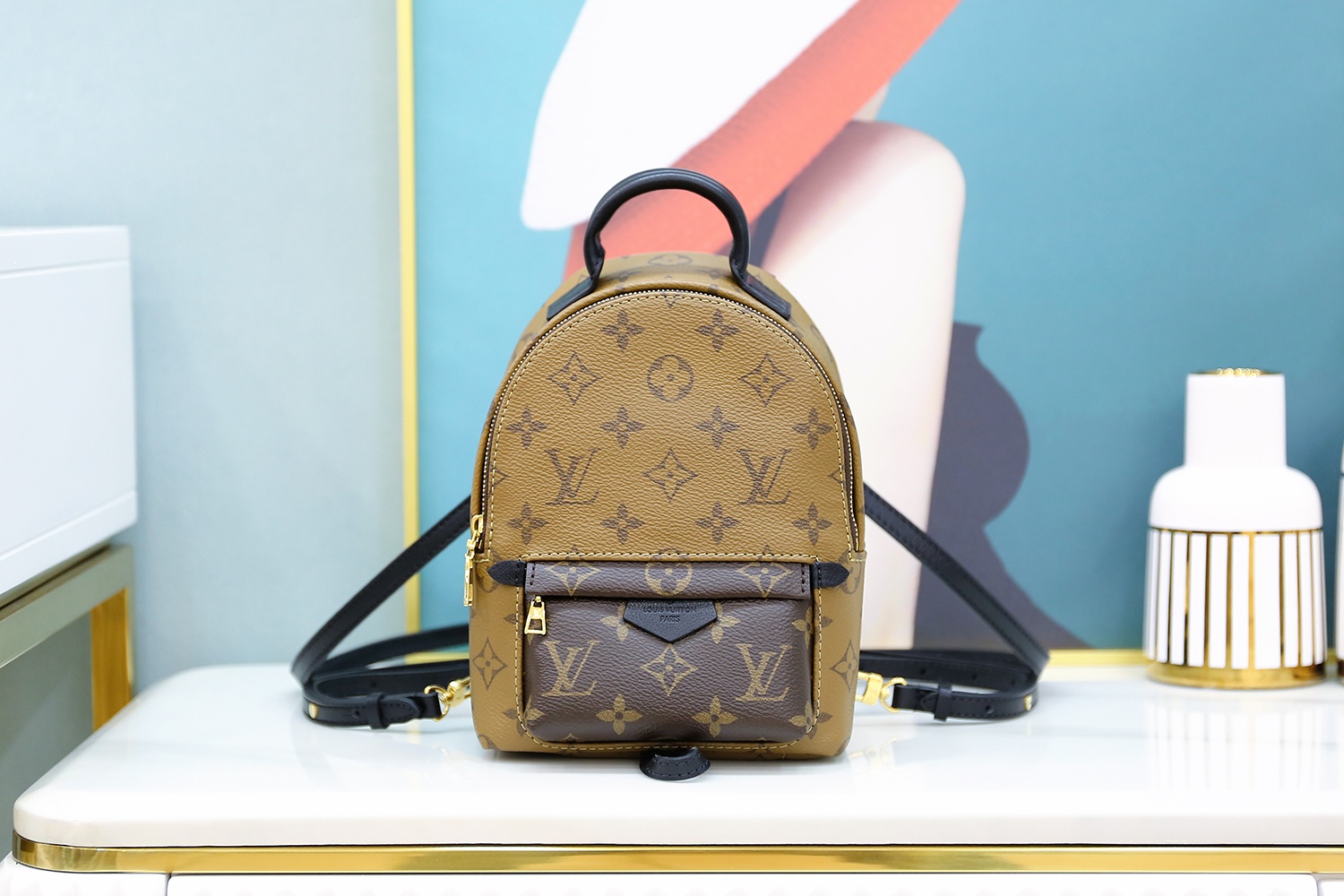 Louis Vuitton 𝐏𝐀𝐋𝐌 𝐒𝐏𝐑𝐈𝐍𝐆𝐒mini backpack🎒M44872