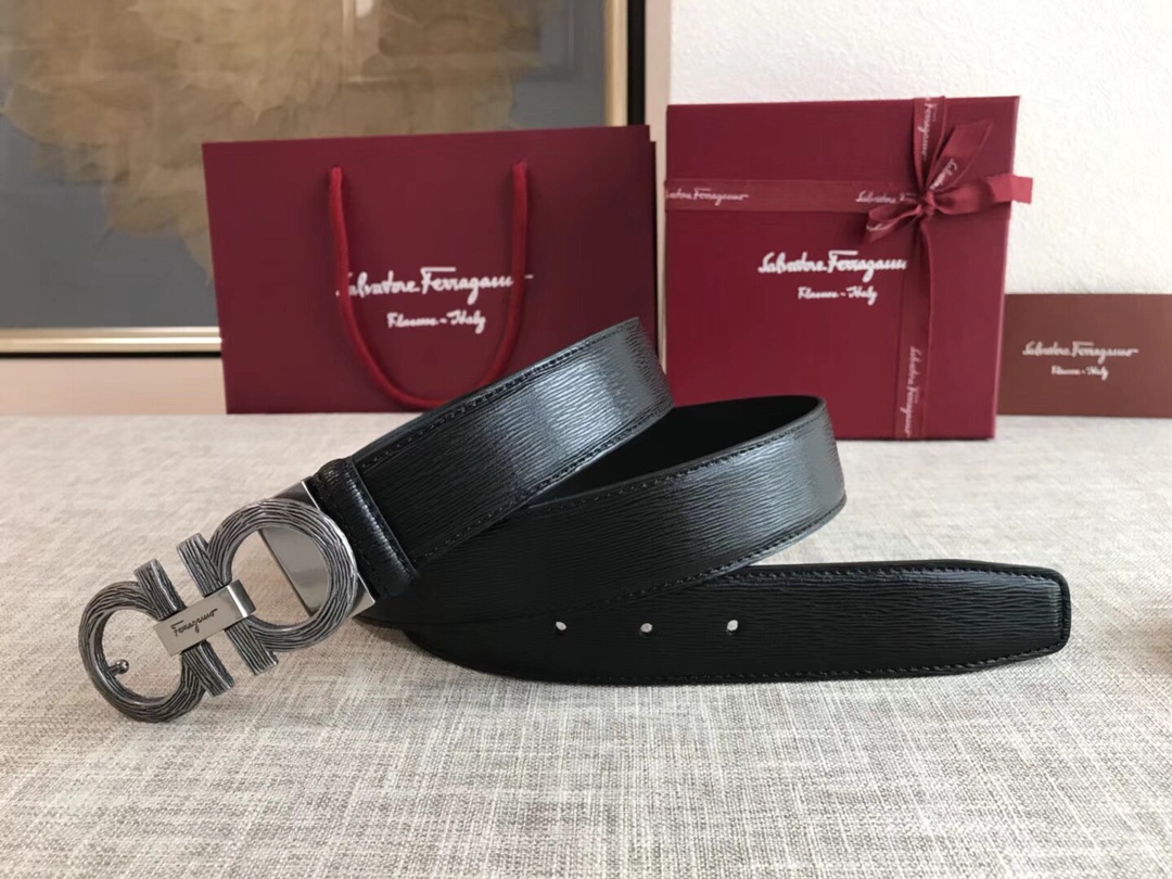 FERRAGAMO double-sided imported Italian cowhide
