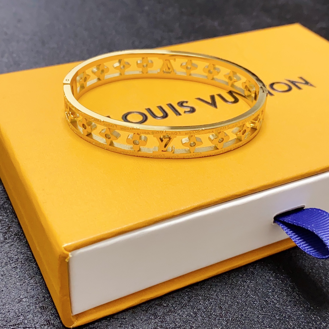Louis Vuitton LV monogrammed openwork bracelet