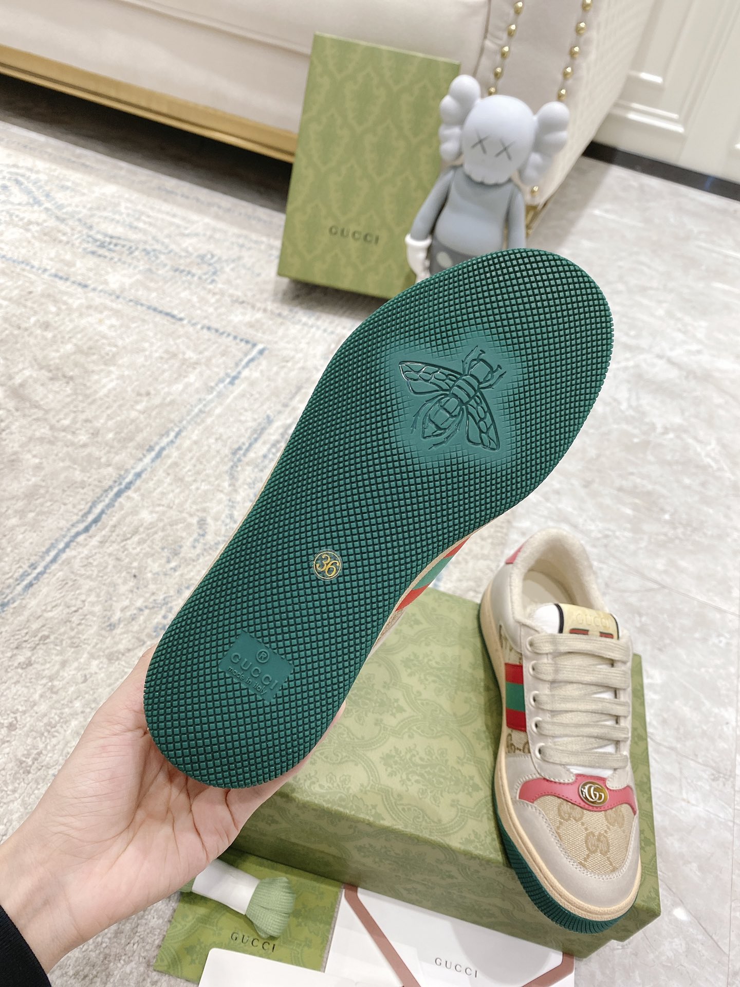 Gucci new upgraded small dirty shoes couple models