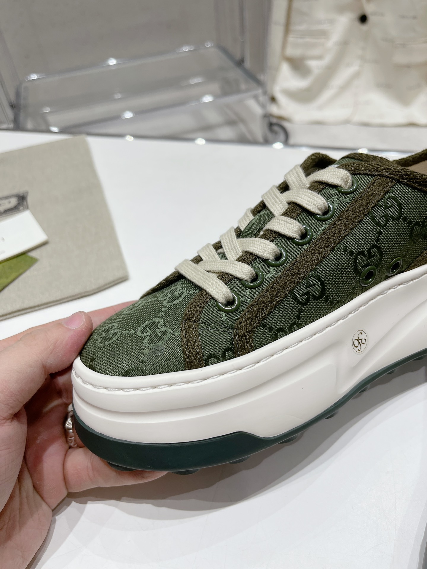 Gucci Explosive Presbyopia Canvas Casual Platform Shoes