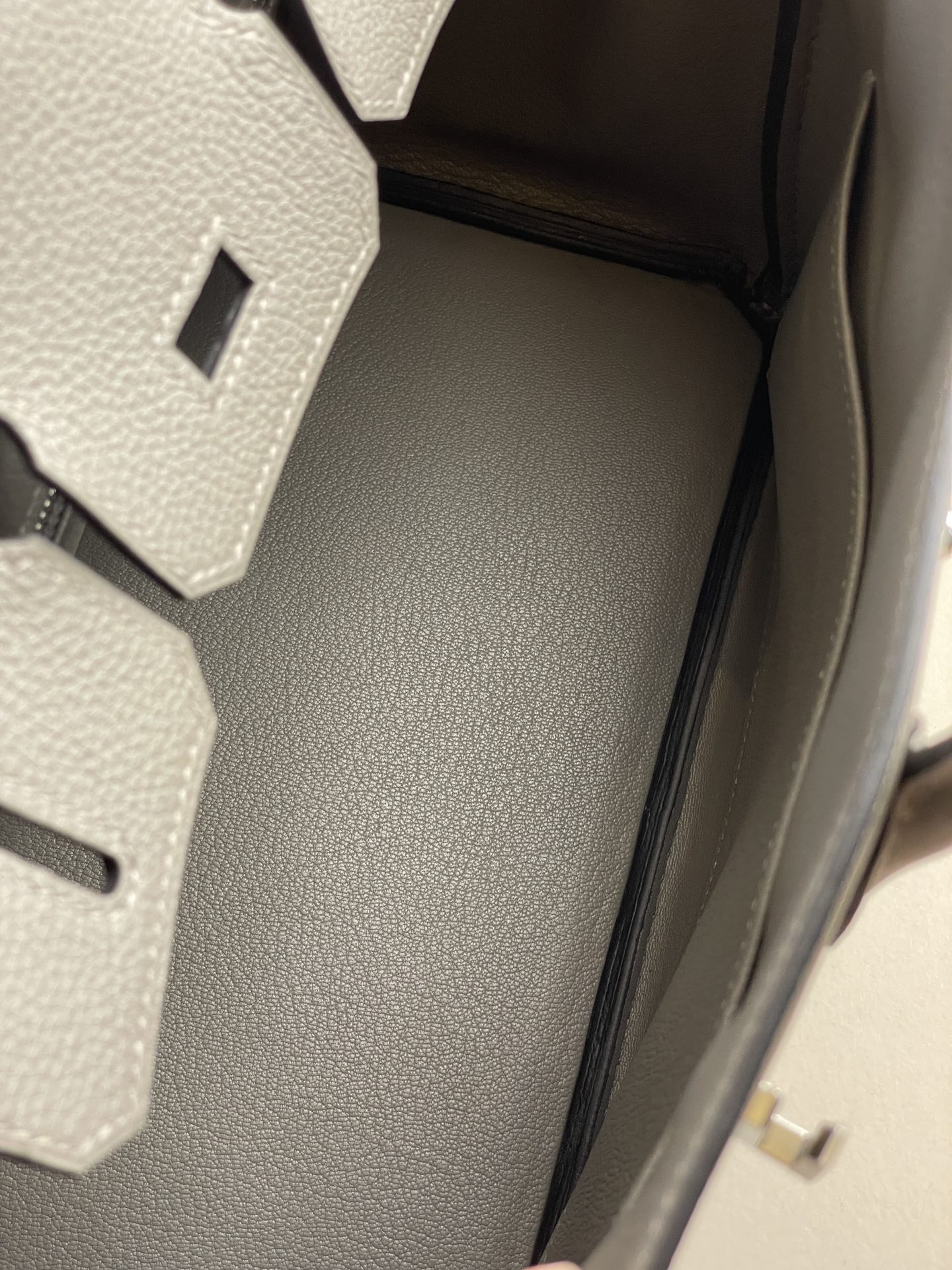 Birkin25 togo Pi Ji Yu Yun Grey Silver Buckle