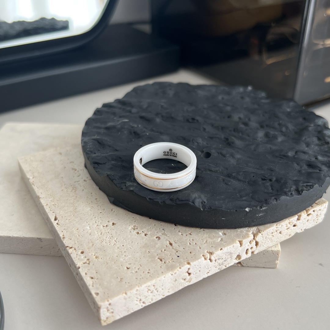 𝐆𝐮𝐜𝐜𝐢 lcon series double G ceramic ring