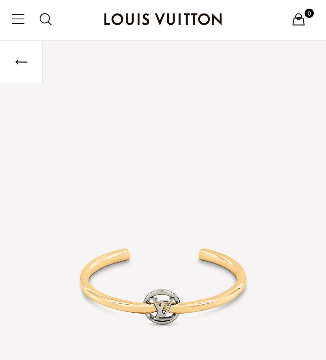 Louis Vuitton gold and silver two-tone monogram bracelet