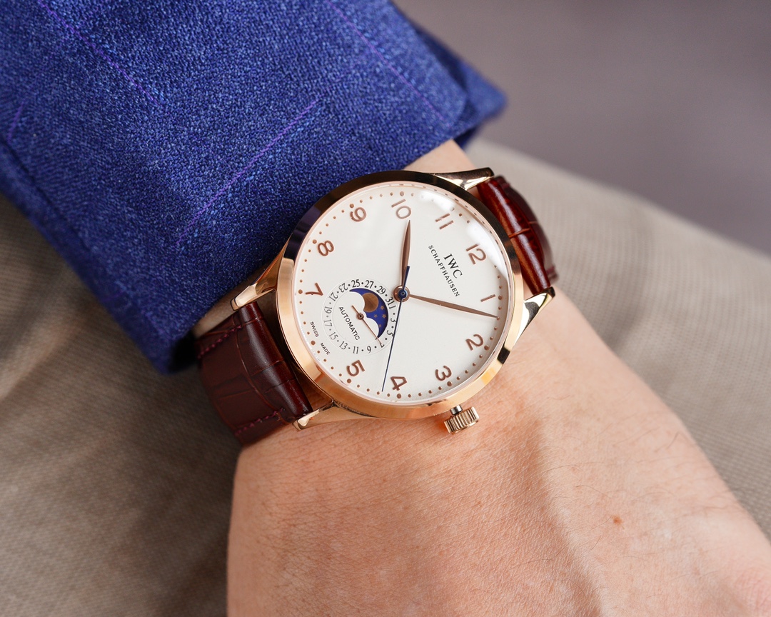 IWC- Moonphase Swiss ETA 2824-2 movement 316 stainless steel case