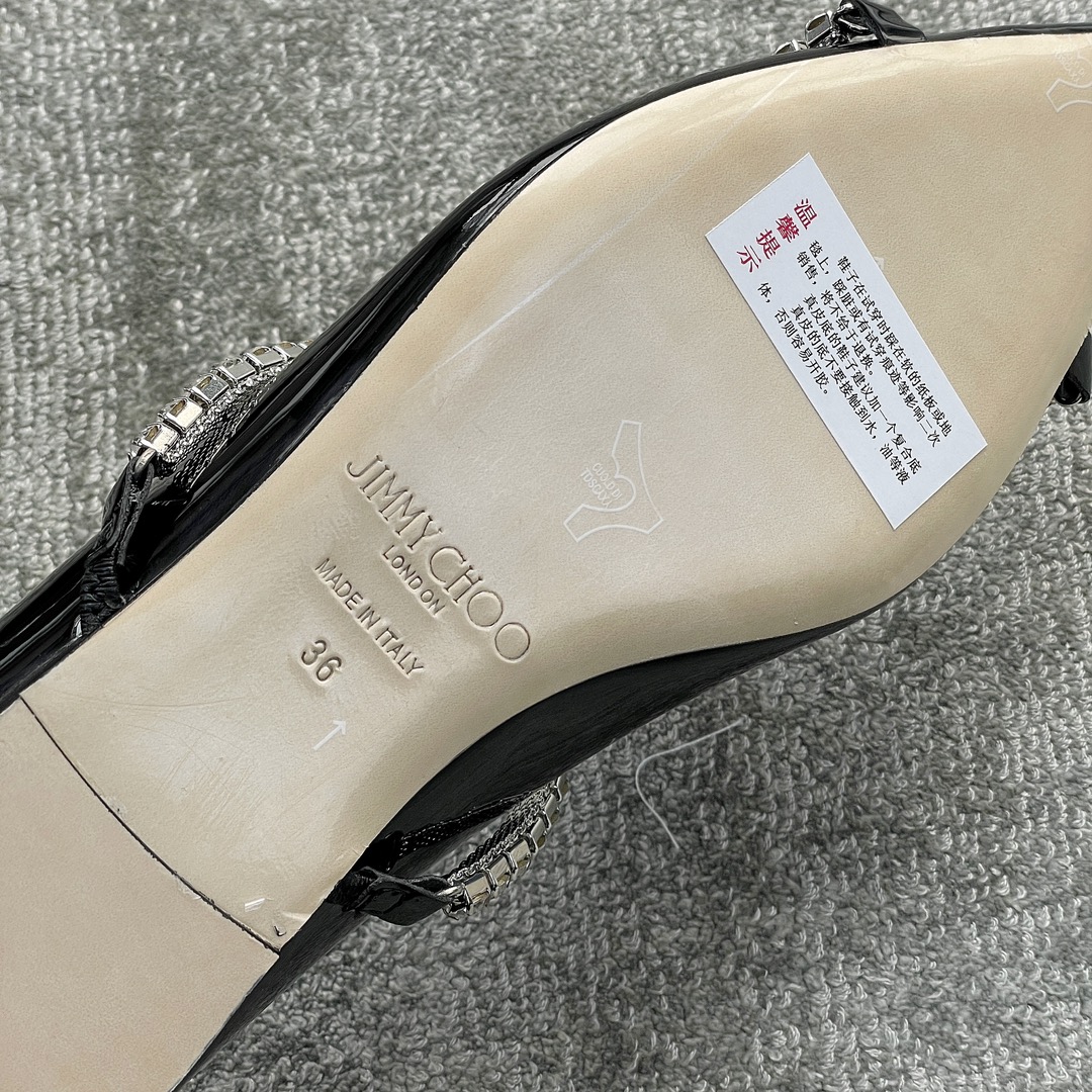 Jimmy Cho*o rhinestone pointed shoes