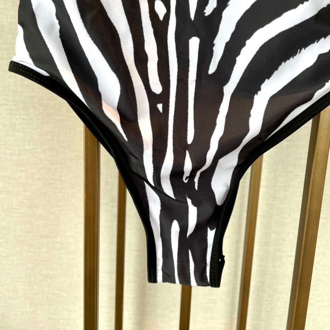 DG stripe new one-piece swimsuit