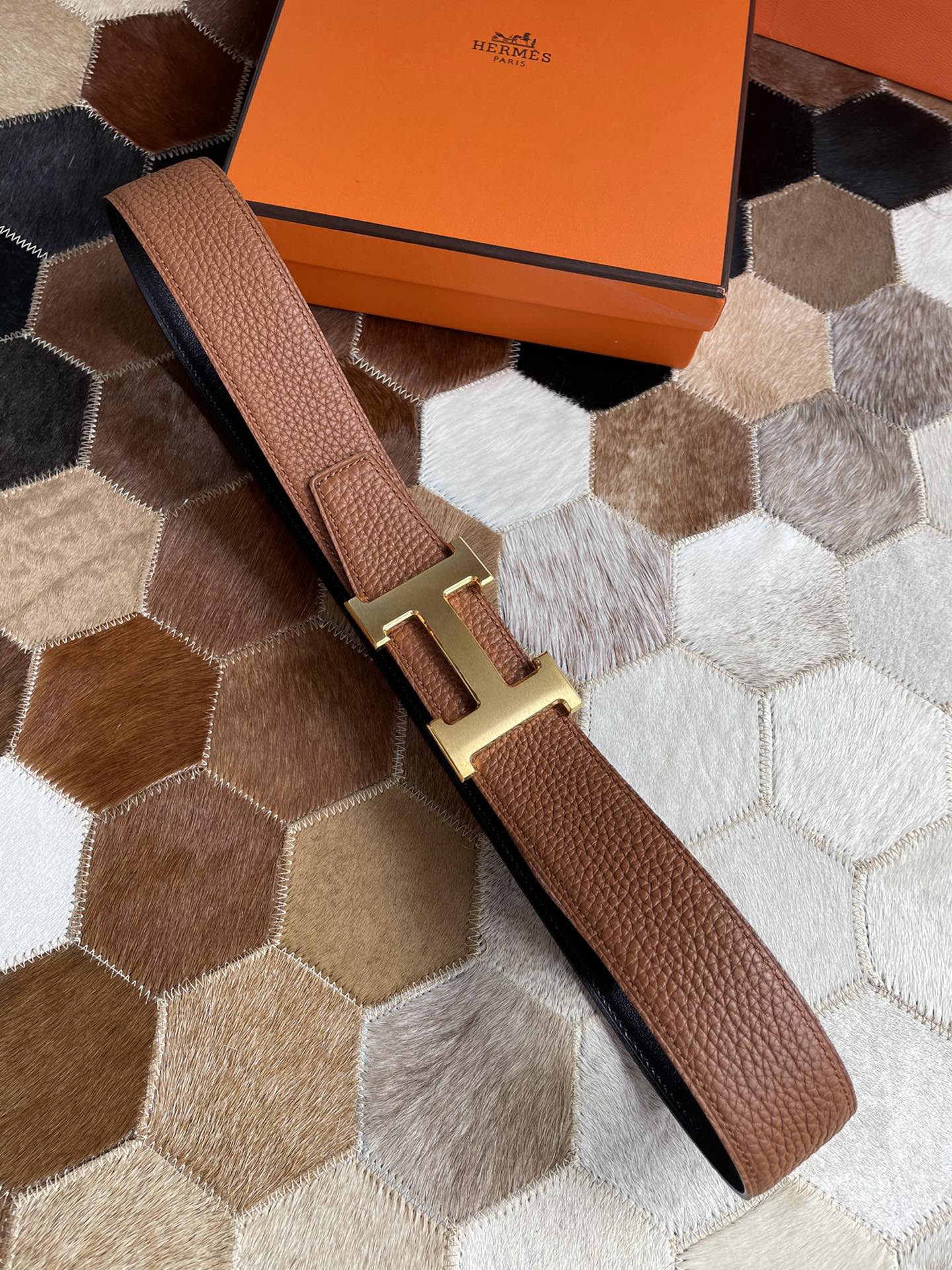 Hermes Men's Reversible Leather Belt